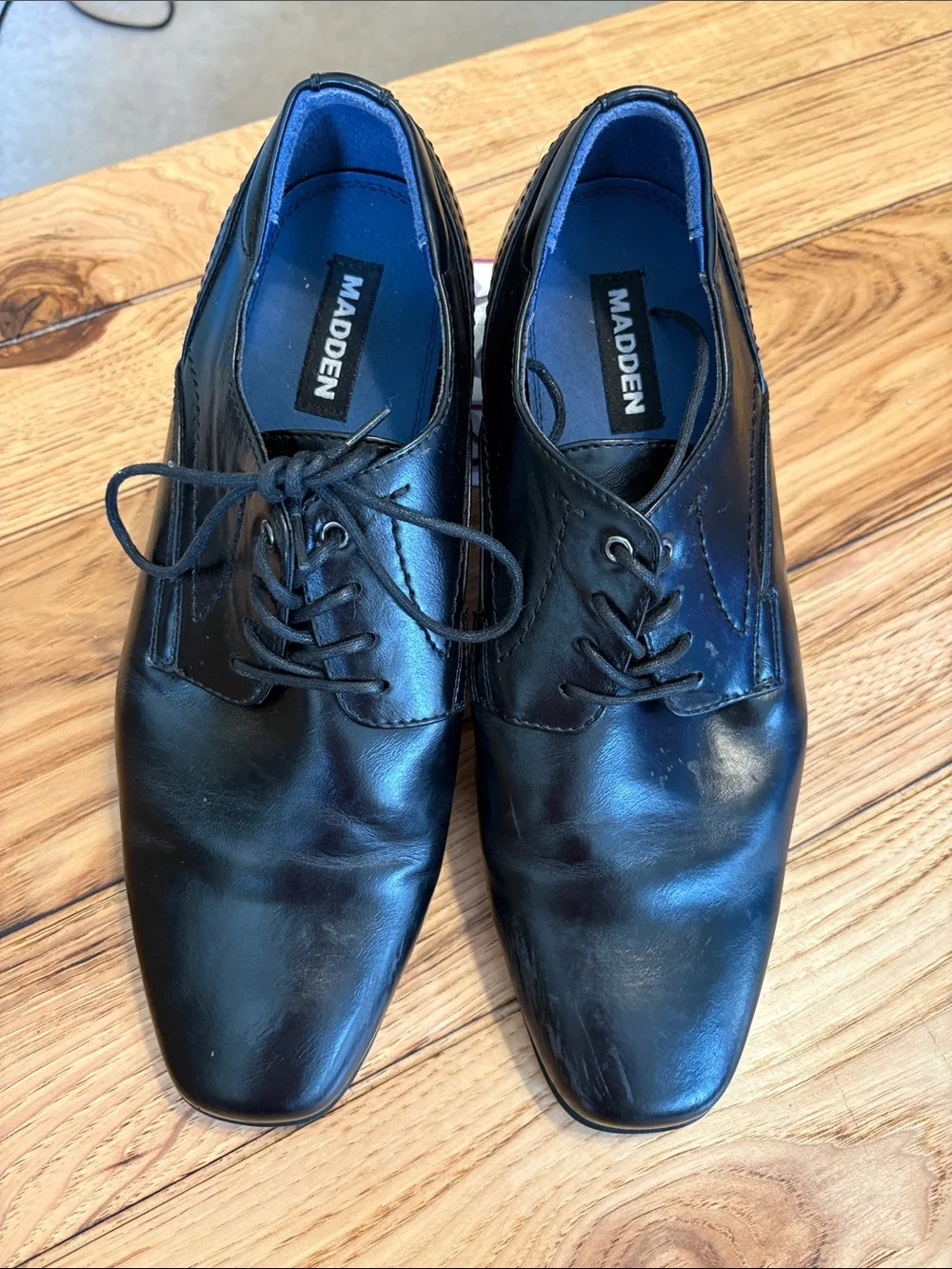 Madden Men’s Black Leather Dress Shoes